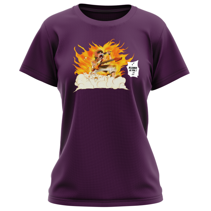 T-shirts Femmes Parodies Manga Allumer le Feu !!