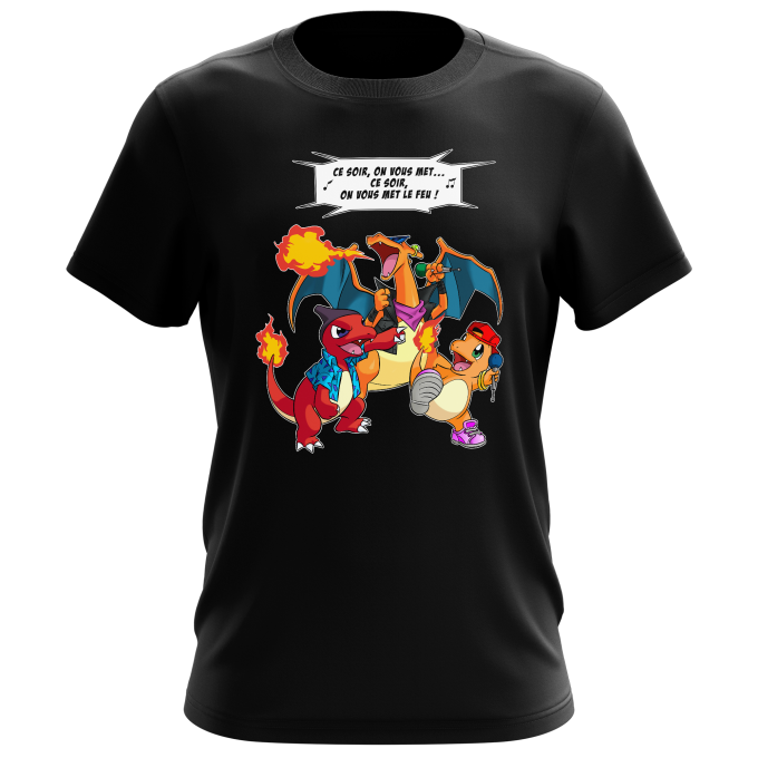 T-shirts Hommes Parodies Manga Ce soir, on vous met le Feu !