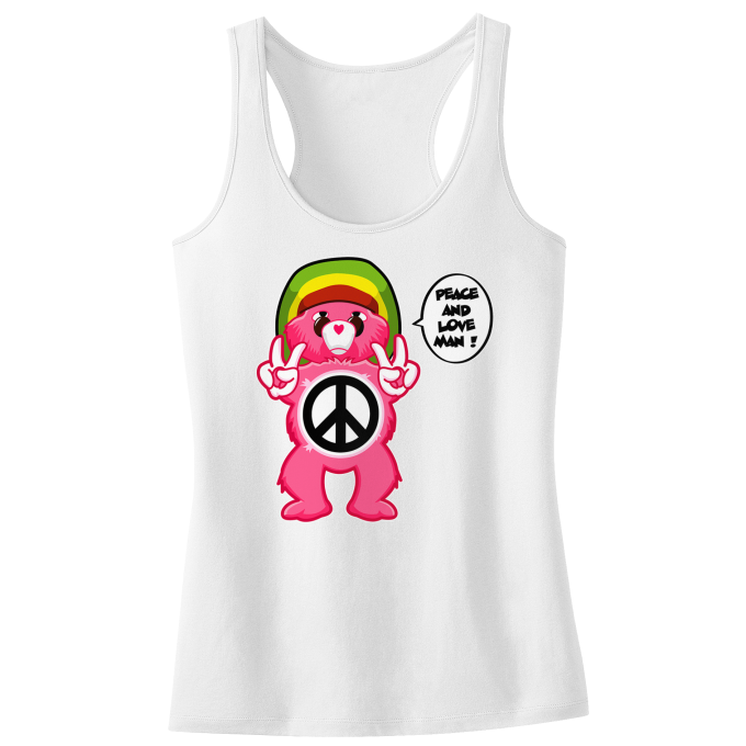 Débardeur Enfant Fille Parodies Manga Peace And Love Man - Reggae Version