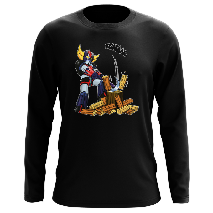 T-Shirts de manga comprida Pardias mang UFO Robot Grendizer