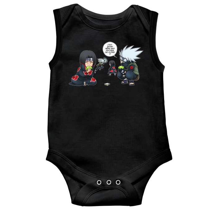 Body bébé sans manches Parodies Manga Combat de Ninjas !