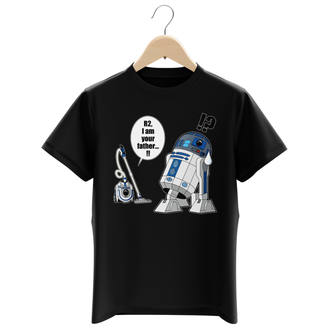 Star Wars Lustiges Jungen Kinder T-Shirt - R2-D2 (Star Wars Parodie signiert OKIWOKI - Hochwertiges T-shirt in Größe 382 - Ref 382])