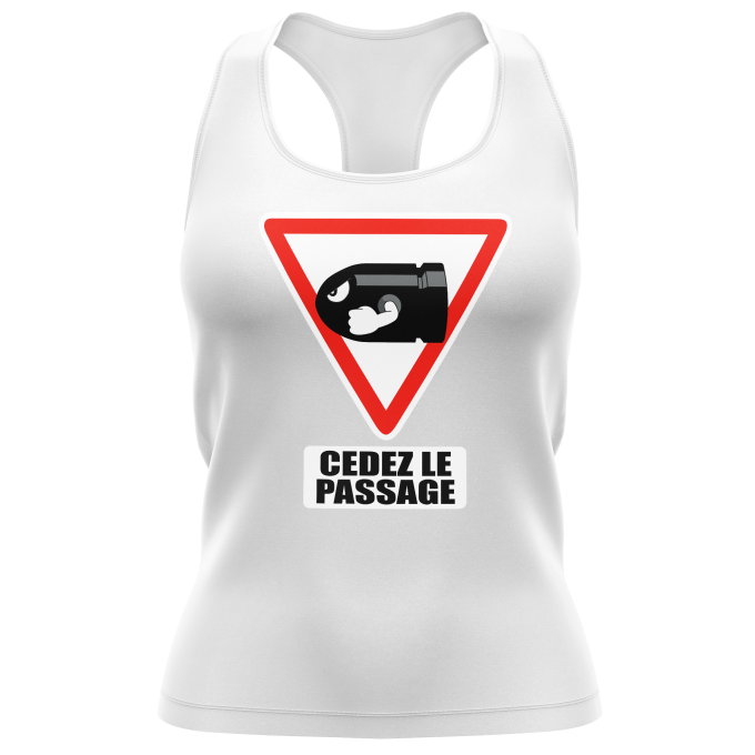 Débardeur Femme Parodies Jeux Vidéo Cédez le passage !