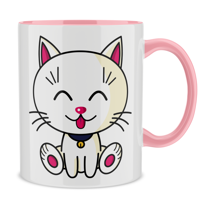 Mugs Kawaii Kawaii Baby Cat (blanc)