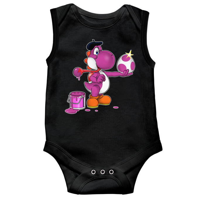 Body bébé sans manches Parodies Jeux Vidéo Peinture fraîche... (Version violet)