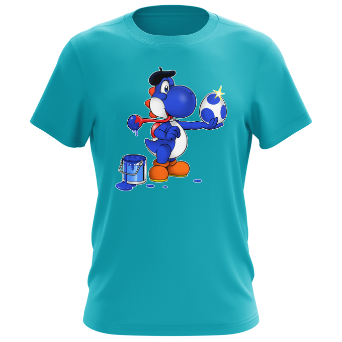 T-shirts Hommes Parodies Jeux Vidéo Peinture fraîche... (Version bleue foncée)