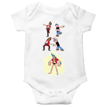 Korte mouwen Babyromper Manga-parodien