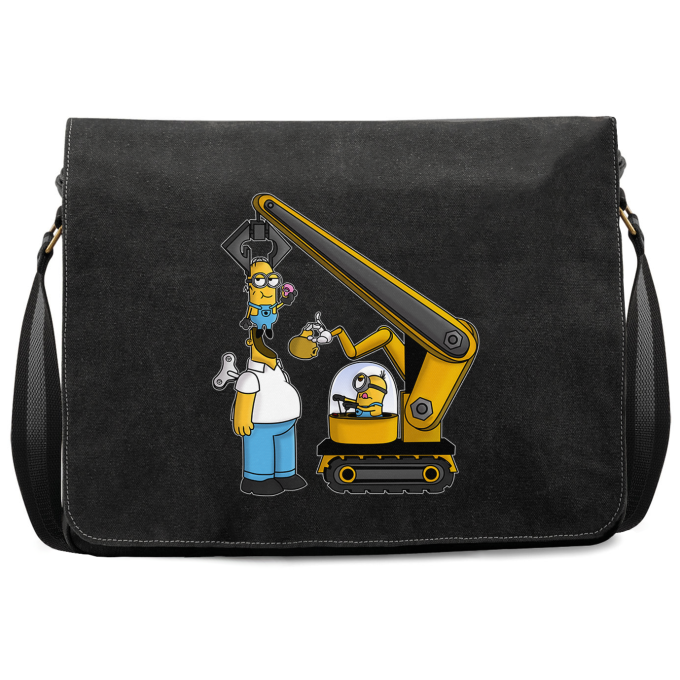 Minions Parody Messenger Bag - Kévin the Minion and Homer