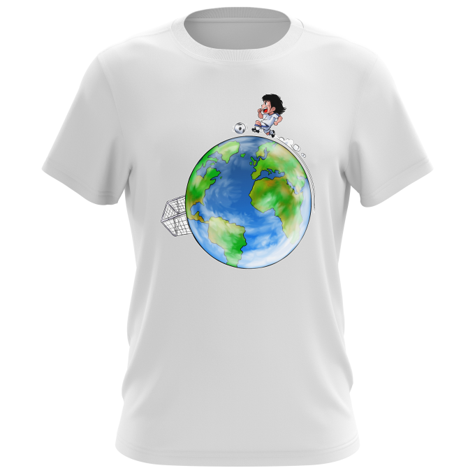 Camiseta de Hombre Blanca parodia de Campeones - Oliver y Benji