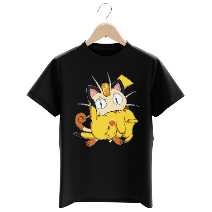Pokémon Parody Black Boys Kids T-shirt - Pikachu and Meowth (Funny Pokémon  Parody - High Quality T-shirt - Size 659 - Ref : 659)