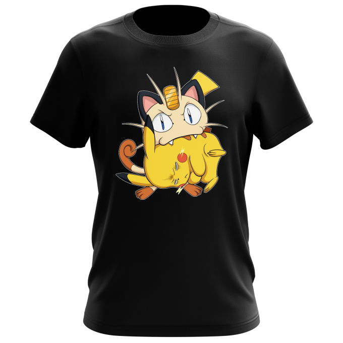Pokémon Parody Black Men's T-shirt - Pikachu and Meowth (Funny Pokémon  Parody - High Quality T-shirt - Size 659 - Ref : 659)