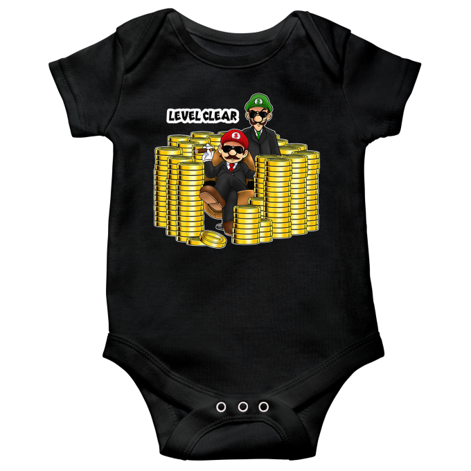 Body bébé manches courtes Parodies Jeux Vidéo Level Clear :)