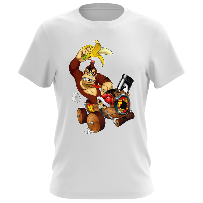 Hane Databasen Skylight Mario Kart Parody White Men's T-shirt - Donkey Kong (Funny Mario Kart  Parody - High Quality T-shirt - Size 666 - Ref : 666)