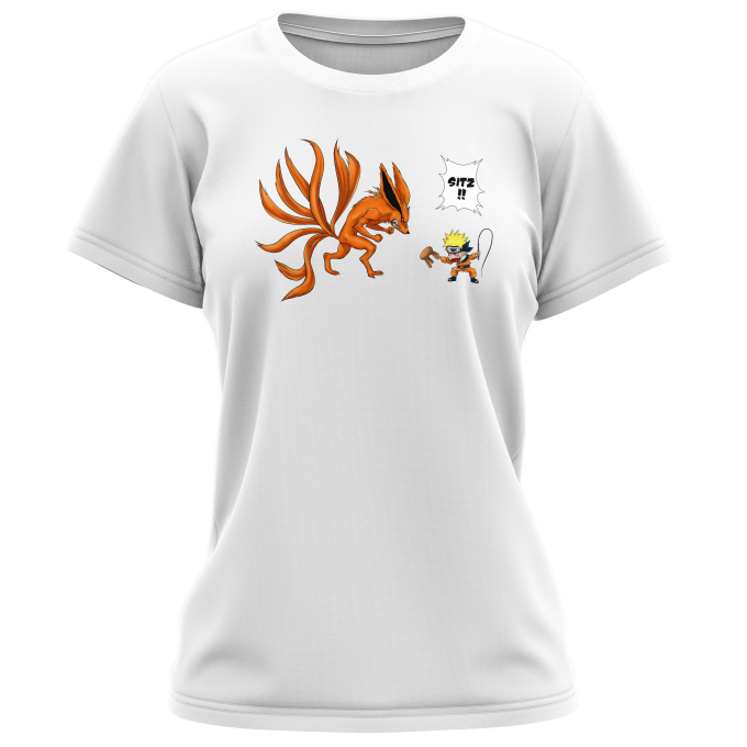 Damen T-shirts Manga-Parodien Naruto und Kyubi