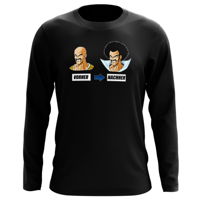 Langarm T-shirts Manga-Parodien Nappa und Mr Satan