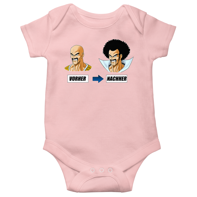 Kurzrmeliger Baby-Bodysuit (Mdchen) Manga-Parodien Nappa und Mr Satan