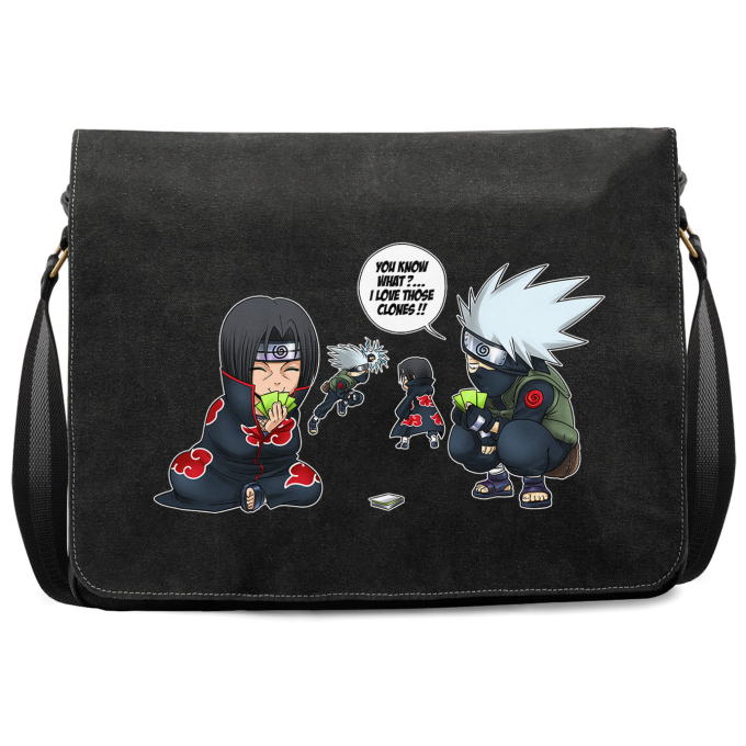 Naruto Parody Messenger Bag - Itachi and Kakashi (Funny Naruto Parody -  High Quality Messenger Bag - Ref : 737)