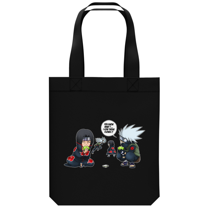 Organic Cotton Tote Bag Manga Parodies Itachi and Kakashi