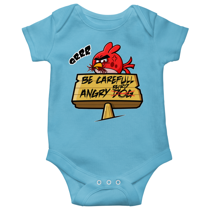 Short-sleeved baby bodysuit (boys) Video Games Parodies Angry Birds