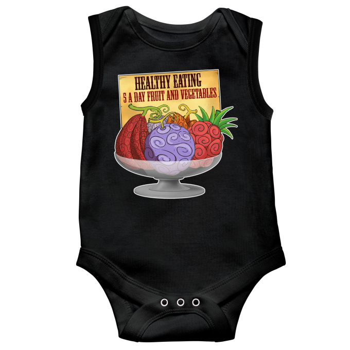 Sleeveless Baby Bodysuits Manga Parodies Devil Fruits - Gum-Gum Fruit