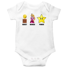 Short sleeve Baby Bodysuits Video Games Parodies