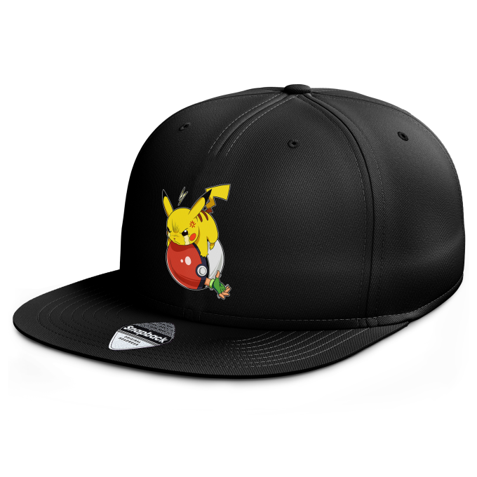 Cappellino con Tesa Pokémon Pikachu - Snapback - colore: Nero, Rosso,  Giallo - Unisex