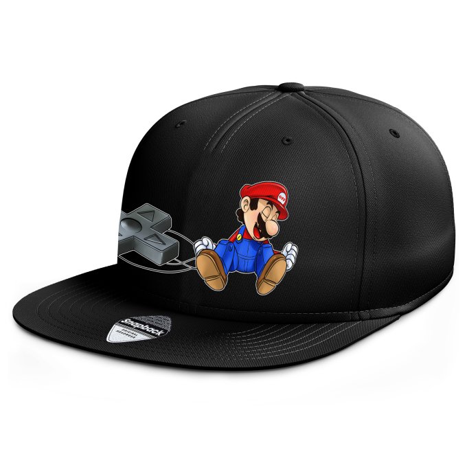 Cappello da rapper (Cappello a visiera piatta) Nero parodia Super Mario - Super  Mario (Cappello di qualità premium - Stampata in Francia - 782 - Rif : 782)