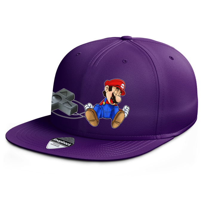 Cappello da rapper (Cappello a visiera piatta) Viola parodia Super Mario - Super  Mario (Cappello di qualità premium - Stampata in Francia - 782 - Rif : 782)