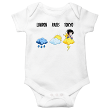 Korte mouwen Babyromper Manga-parodien