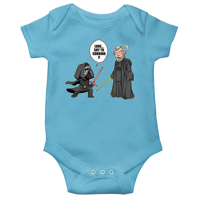 Traje de beb de manga corta (chicos) Parodias de pelculas Luke Skywalker y Kylo Ren