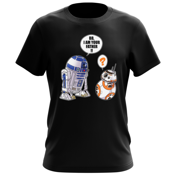 Star Wars Parody White Women\'s T-shirt - R2-D2 and BB-8 (Funny Star Wars  Parody - High Quality T-shirt - Size 862 - Ref : 862)
