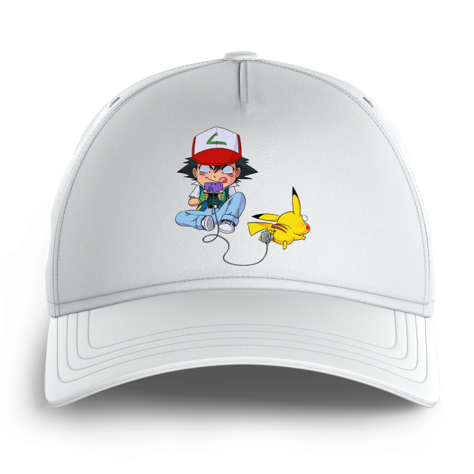 en general Fangoso Acción de gracias Gorra Niño e Niña Blanca parodia de Pokémon - Pikachu y Ash de Pokemon ( Gorra de primera calidad - impresa en Francia - 864 - Réf : 864)