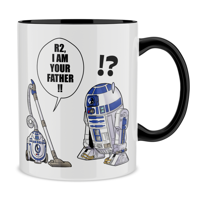 Star Wars Parodic Mug with handle and interior - R2-D2 (Funny Star