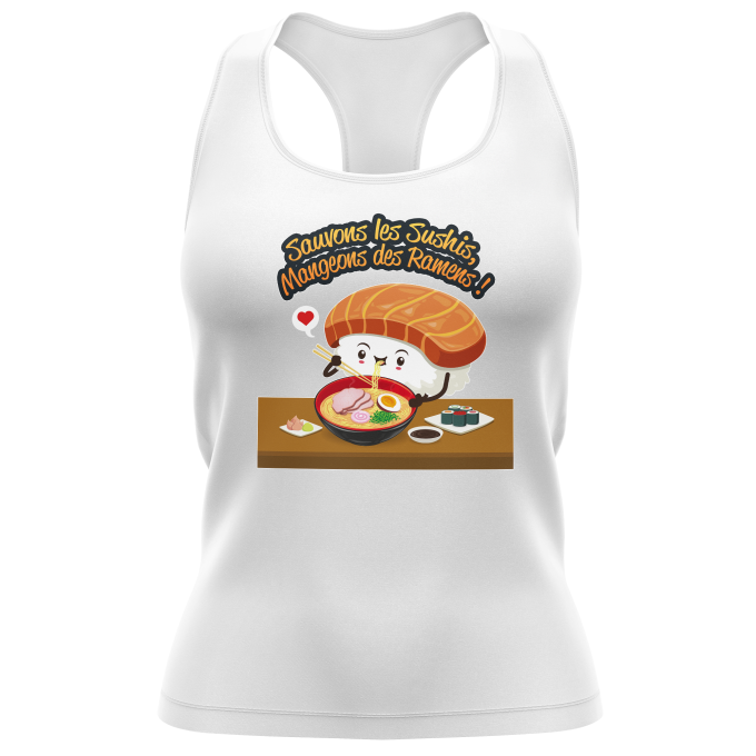 Débardeur Femme Funny Shirts Sauvons les Sushis !!