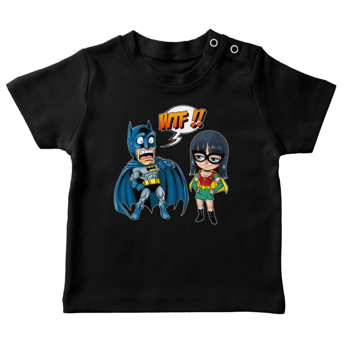 One Piece Parody Baby's T-shirt - Batman and Robin (Funny One Piece Parody  - High Quality T-shirt - Size 886 - Ref : 886)