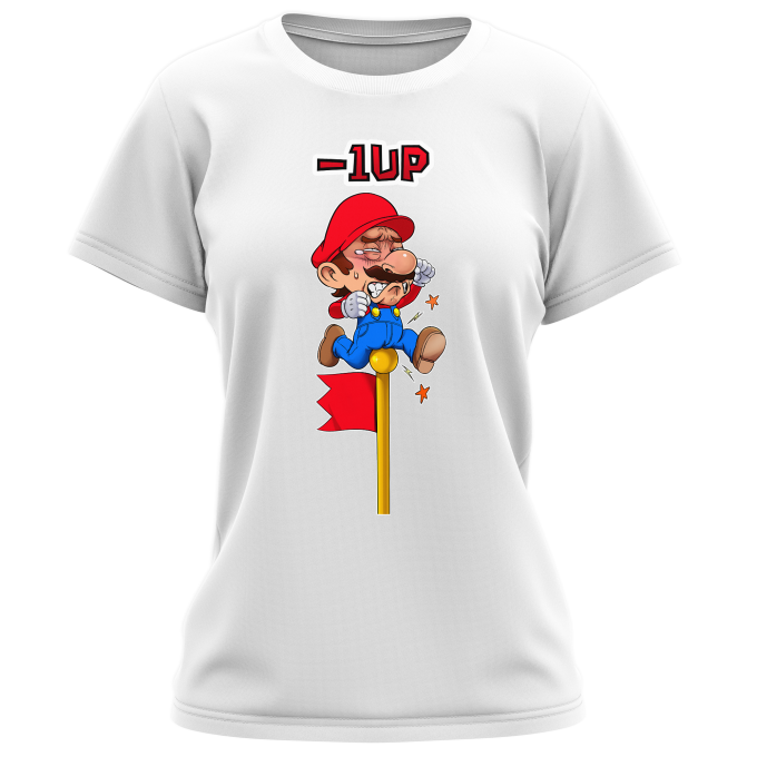 Super Mario Get Over It Women Top Tee Shirt New
