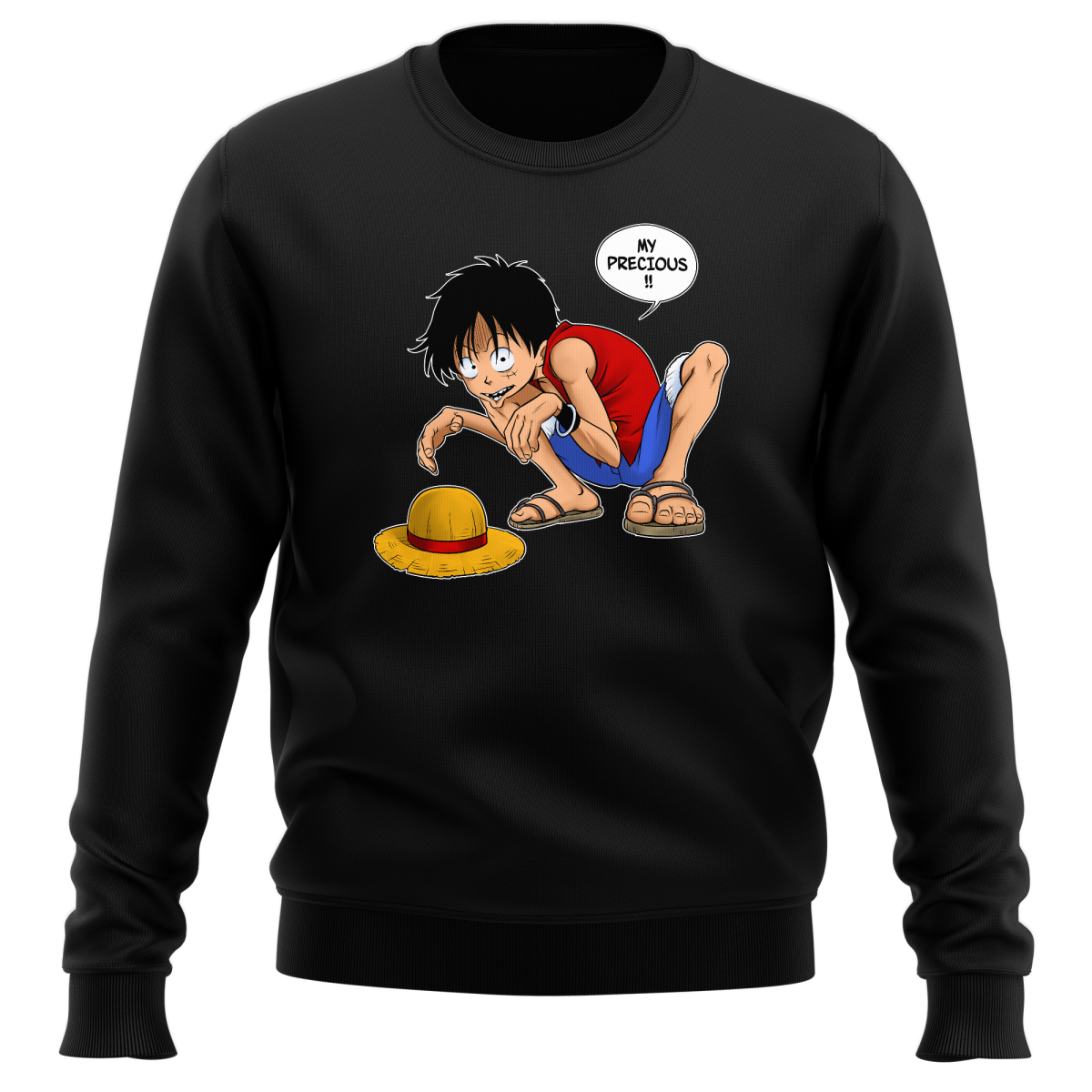 Funny One Piece The Lord Of The Rings Sweater Monkey D Luffy And Gollum One Piece The Lord Of The Rings Parody Ref 744