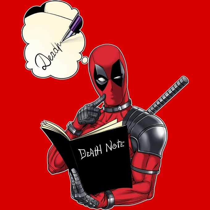 Gorras Parodias de pelculas Deadpool y el Death Note