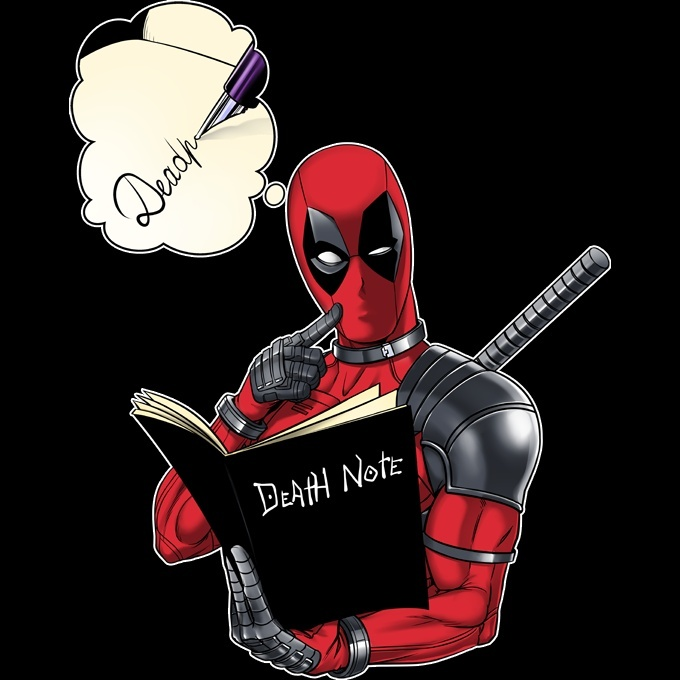 Gorra de rapero Parodias de pelculas Deadpool y el Death Note
