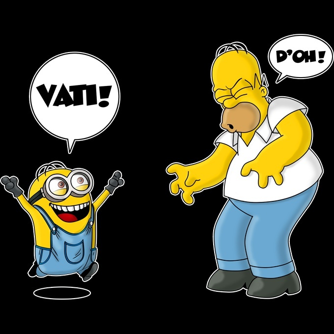 Samsung Galaxy A20e Handyhlle Filmparodien Die Minions und Die Simpsons