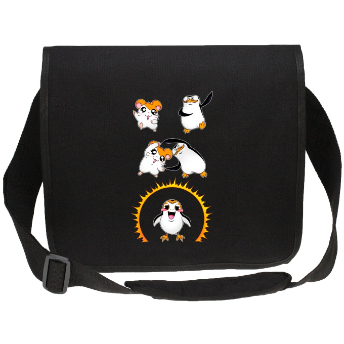 Canvas boodschappentassen Filmparodien Porg van Star Wars en Penguins of Madagascar en Hamtaro