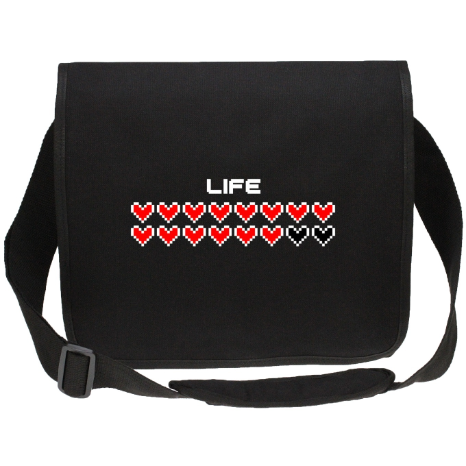 Bolsos bandolera Canvas Parodias de videojuegos Life Pixel Design