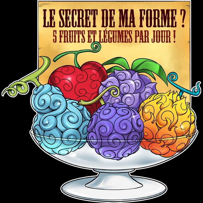 Sweat-shirts à Capuche Parodies Manga 5 Fruits et légumes par jour