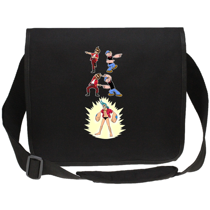 Bolsos bandolera Canvas Parodias de manga Franky, Ace Ventura y Popeye
