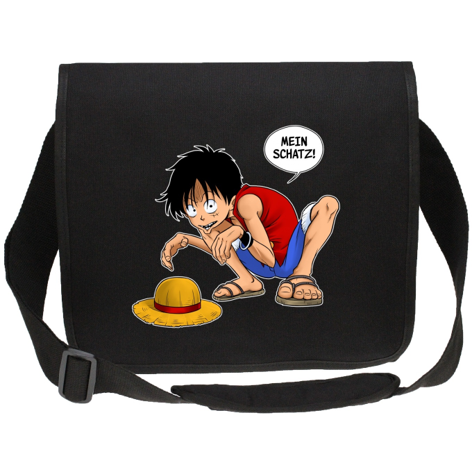 Canvas Messengertaschen Manga-Parodien Ruffy und Gollum