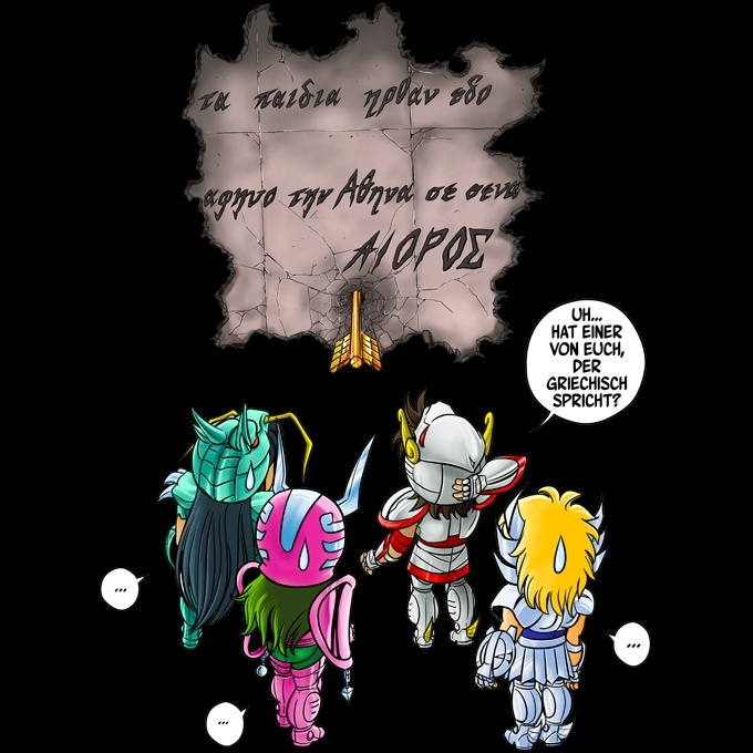 iPhone 12 Mini (5.4) Handyhlle Manga-Parodien Seiya, Shun, Shiryu, Hyoga und Aioros