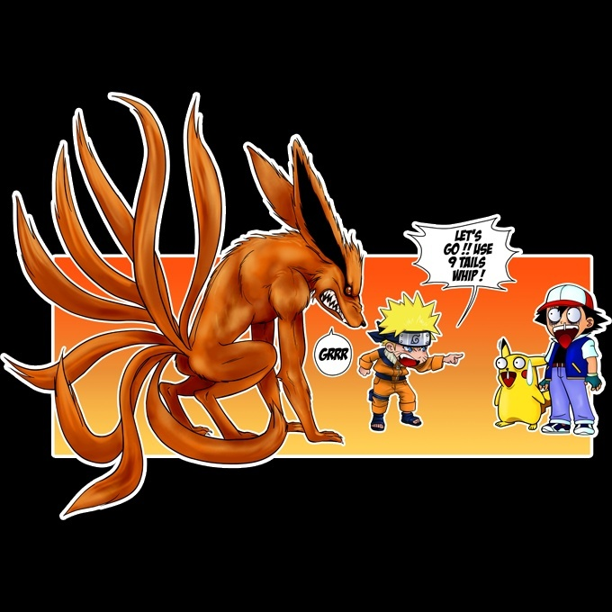 Samsung Galaxy S8+ Phone Case Manga Parodies Pikachu, Ash and Kyubi