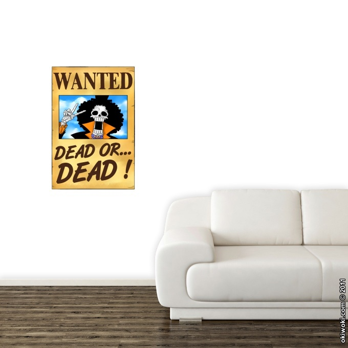 One Piece Parody Art Print Poster - Brook Wanted (Funny One Piece Parody -  High Quality Poster - Ref : 379)